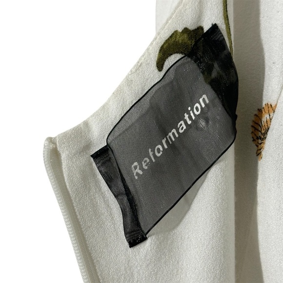 Flawed Reformation Prairie Gardenia Floral White Maxi Dress Boho Romantic Size 2 - Picture 14 of 16